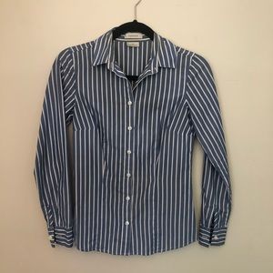 Van Heusen Blue and White Striped Button Down